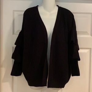 NWT O & O black cardigan style sweater